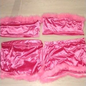 Two pieces pink cute night out outfit with your bestie